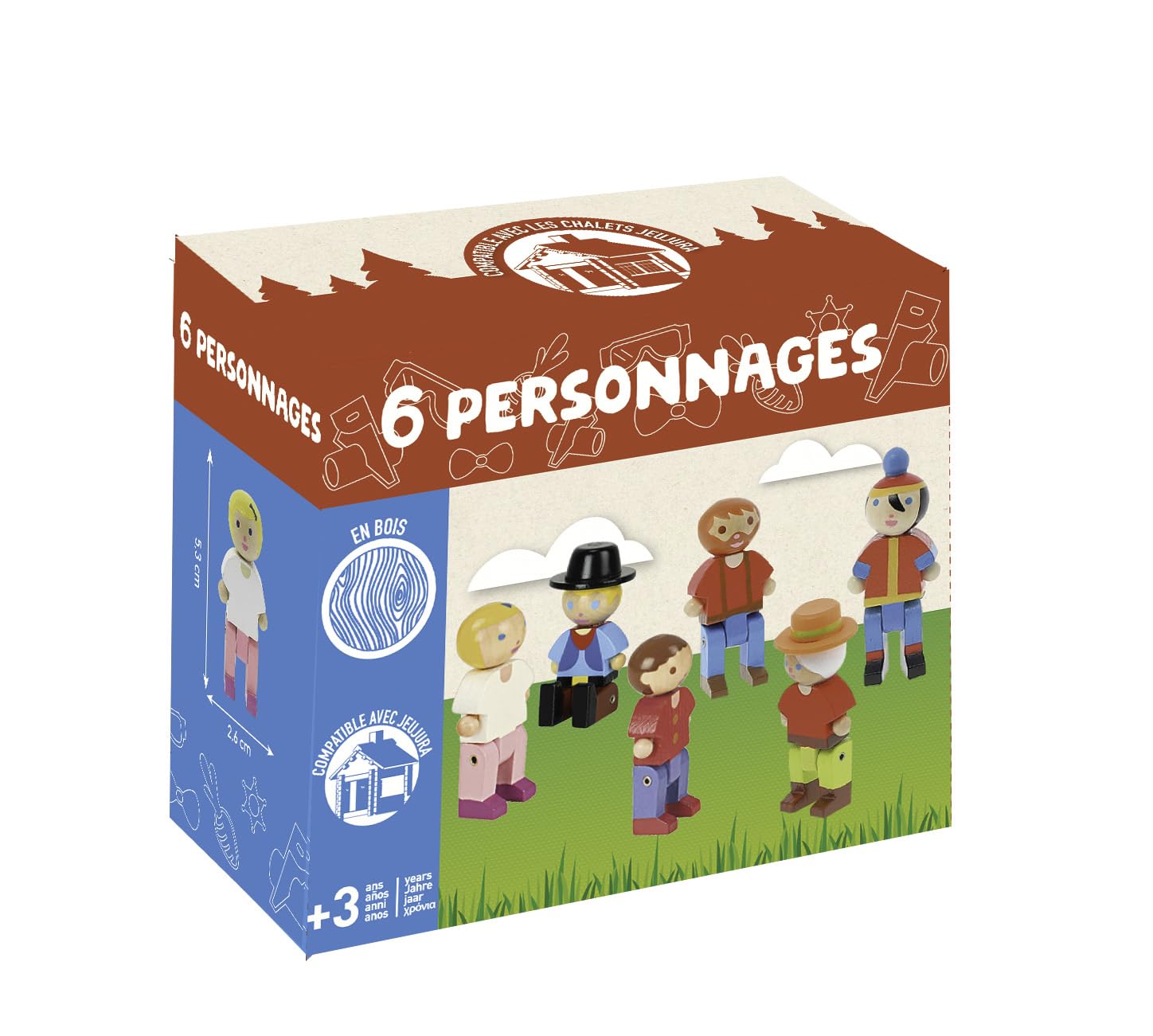 Jeujura - 6 Characters Building Games, Multicolor (J8272)