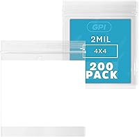 Vista 19 de GPI - Mini bolsas con cremallera de 1 x 1 pulgada, paquete de 100 bolsas de plástico transparente con cierre con cremallera con bloque blanco