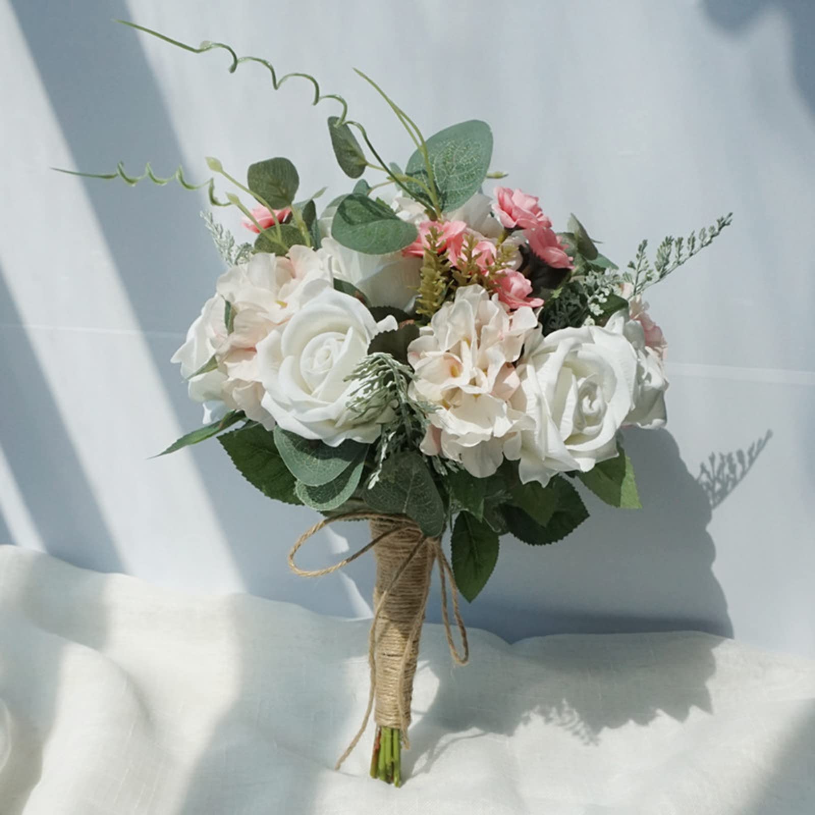 XDLEDMKIZ Bride Bouquets for Wedding, Artificial Flowers for Decoration, for Wedding, Wedding Decorations,Reception, Rustic Home Decor,B Interesting