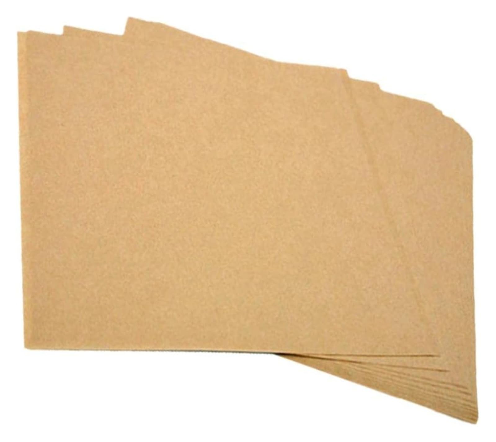 Papel de horno para freidora sin aceite, 500 Uds. Forros de papel pergamino desechables a prueba aceite, sin blanquear, varios tamaños(22x22cm)