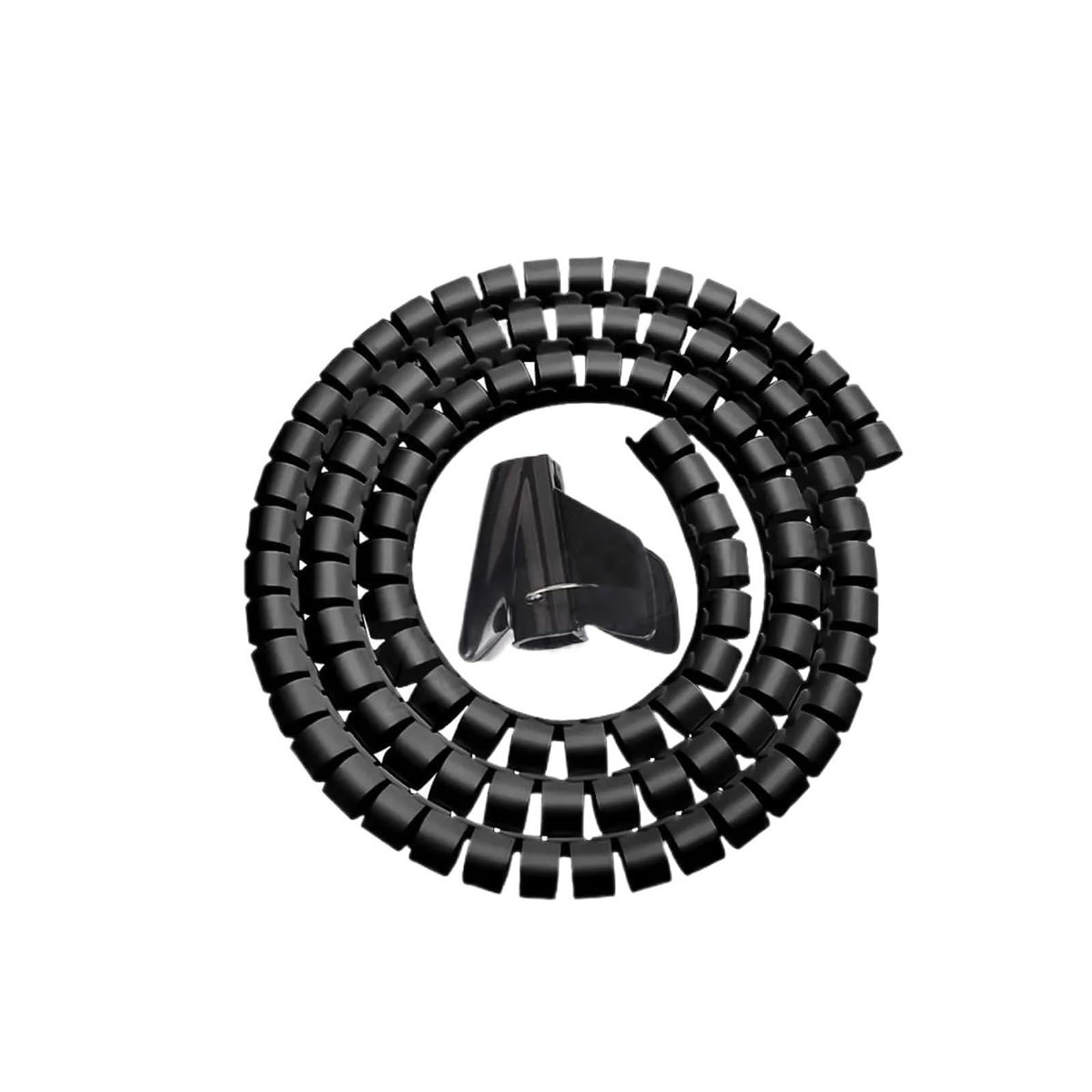 Spiralna osłona kabla, plastikowa osłona rurki do zarządzania przewodami, długość 2 m, kompatybilna z 4–30 mm, średnica wewnętrzna 22 mm