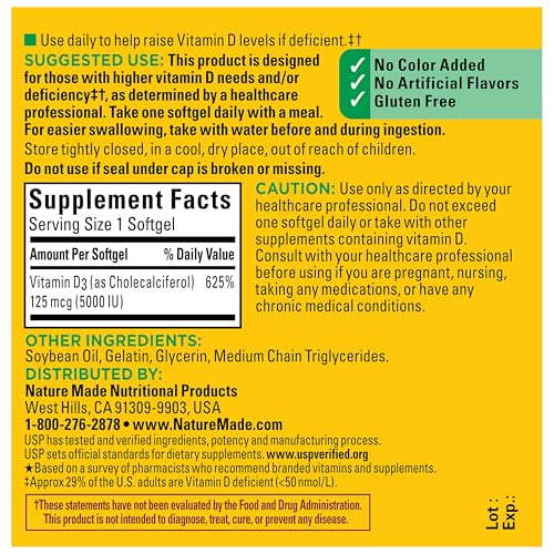 Nature Made Vitamin D3 5000 IU