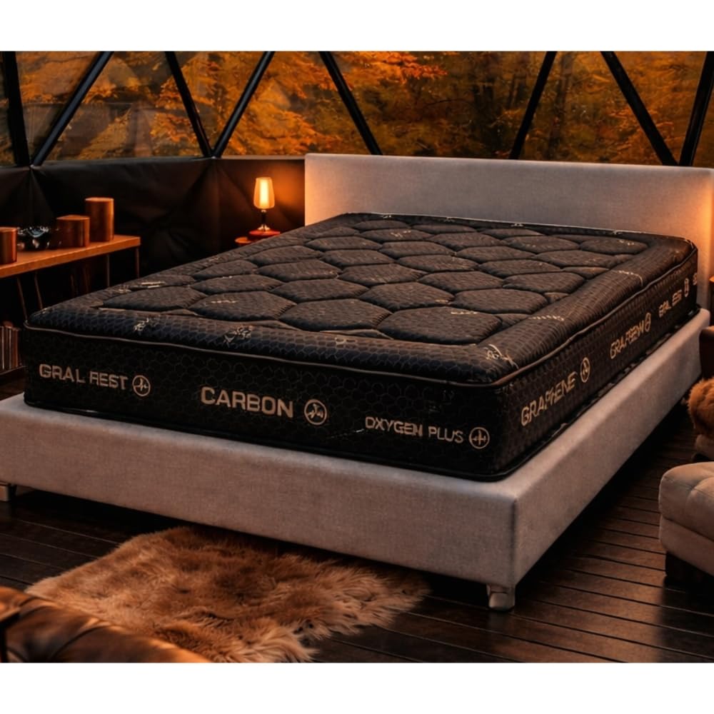 DAGOSTINO Home OBSYDION Black Label - Colchón Premium 30 cm - 90x200 cm - Jacquard Graphene y Oxygen Activa - Firmeza Media-Alta H3