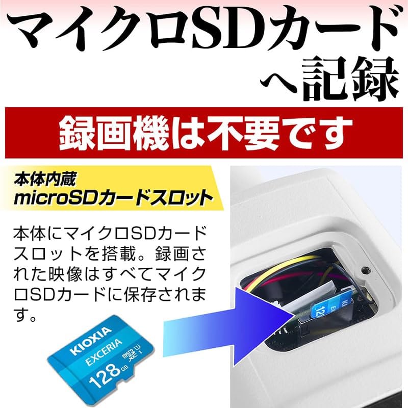 Amazon.co.jp: 防犯カメラ SDカード録画 録画機能付き wifi無し 200万