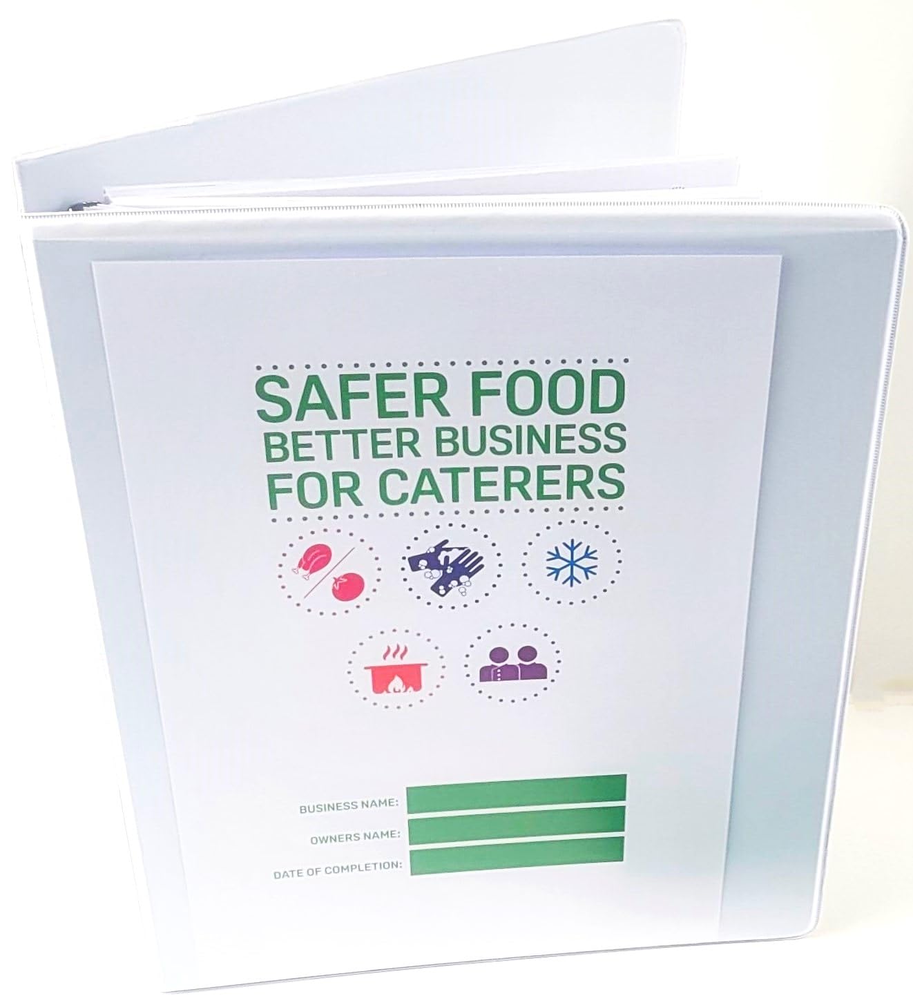Safer Food Better Business for Caterers Folder with 13 Month Diary, Fridge Temperature Records, 4 x Dishes & Their Allergen Charts & 1 Year Calendar