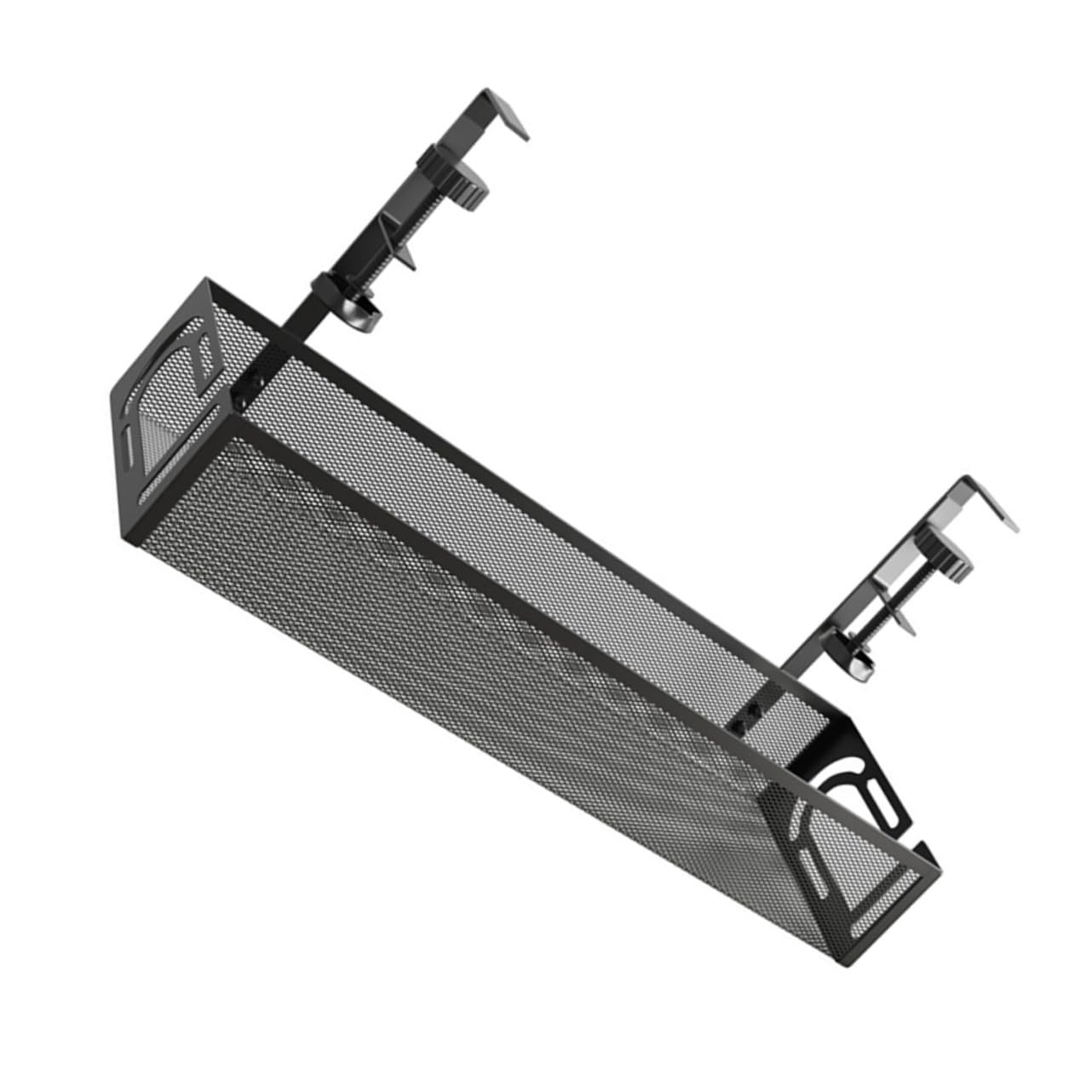 Organizador de Cables Instalación Fácil y Multifuncional de Hierro Negro para Debajo del Escritorio Adecuado para Gestionar Cables y Alambres de Teclado