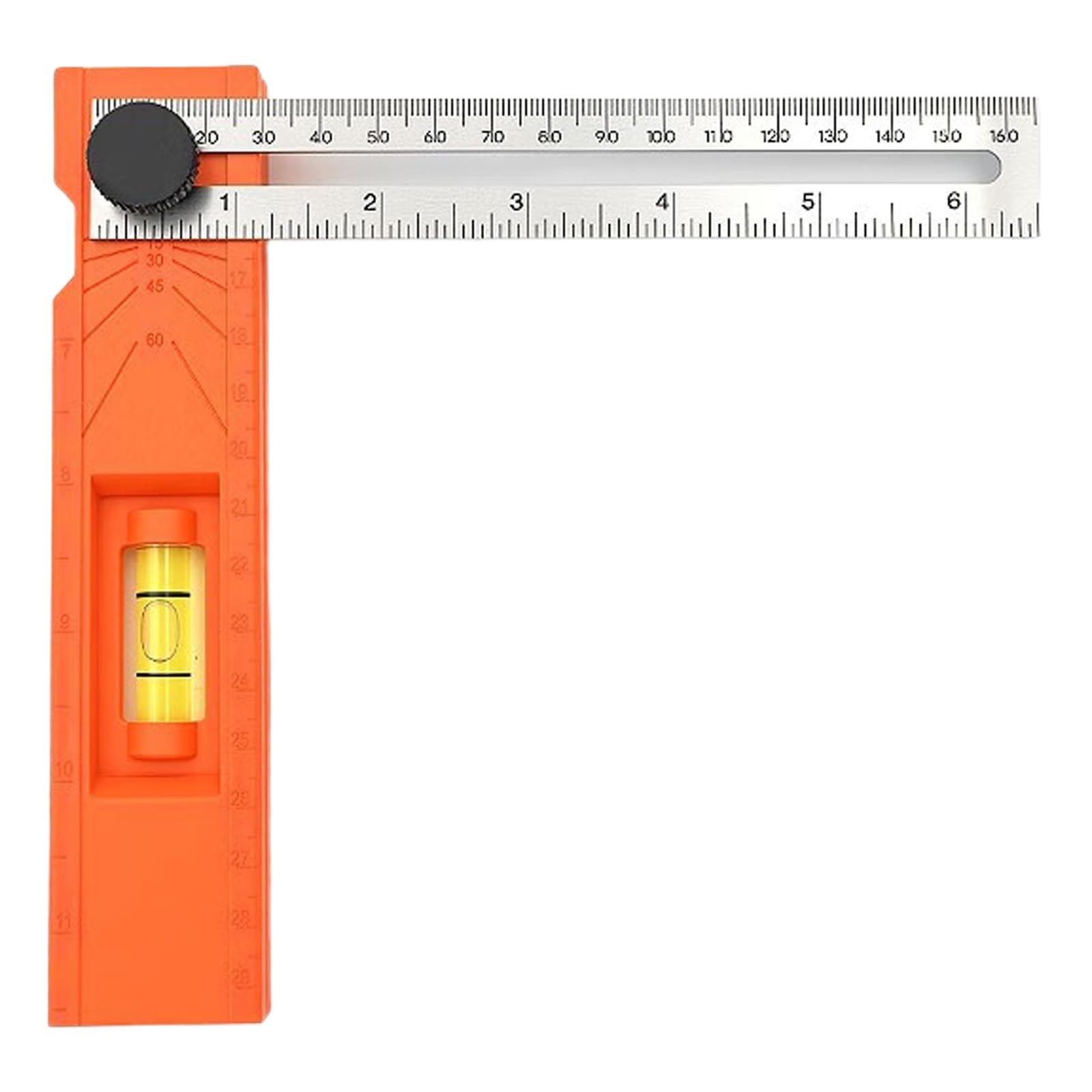 Tsophreniq Positioning Scribing Protractor Tool Foldable Depth Measurer For Woodworking Marking Marking Gauge Tool