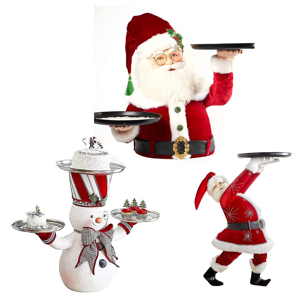 Christmas Snowman Treats Holder Snowman Figure Christmas Snack Rack for Fruit Snack Dessert Room Living Room Family Party Decor