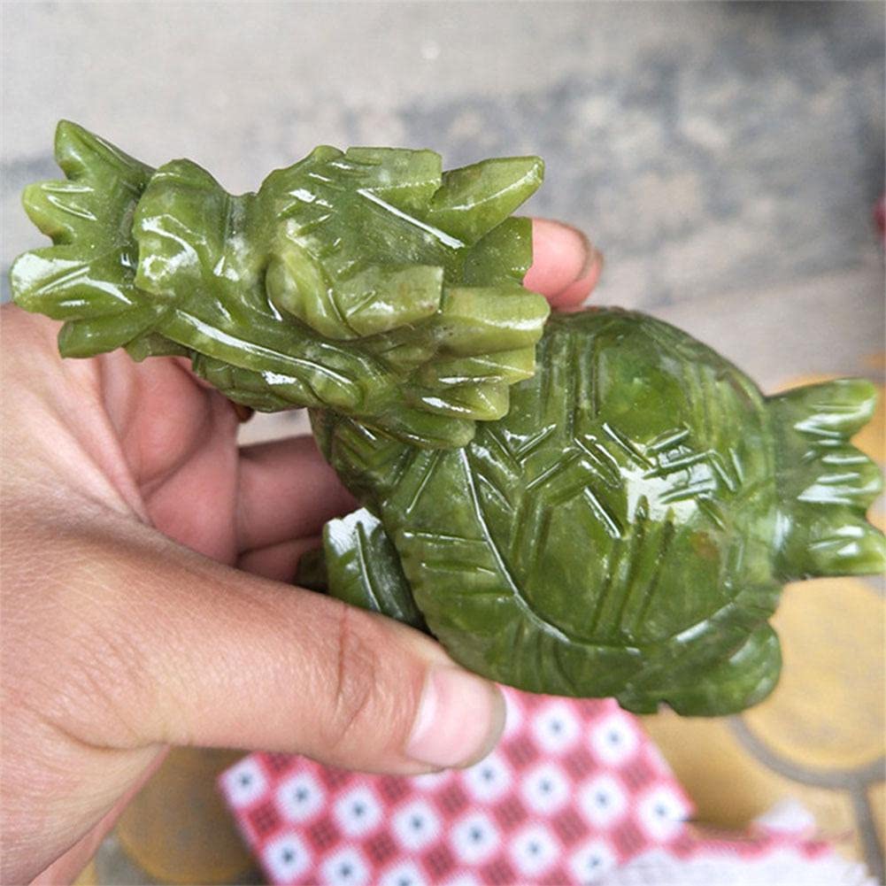 Mini Figura De Tortuga De Jade Verde - Escultura Decorativa, Símbolo De Longevidad Y Prosperidad