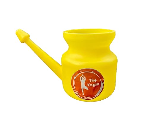 The Yogis Plastic Jal Neti Pot for Nasal Wash (500 ml, Yellow)
