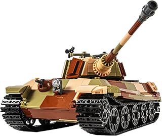 DAHONPA Tiger II Army Tank Building Block(900+ PCS),WW2 Military Historical Collection Tank Model with 4 Soldier Figures,Toys Gifts for Kid and Adult
