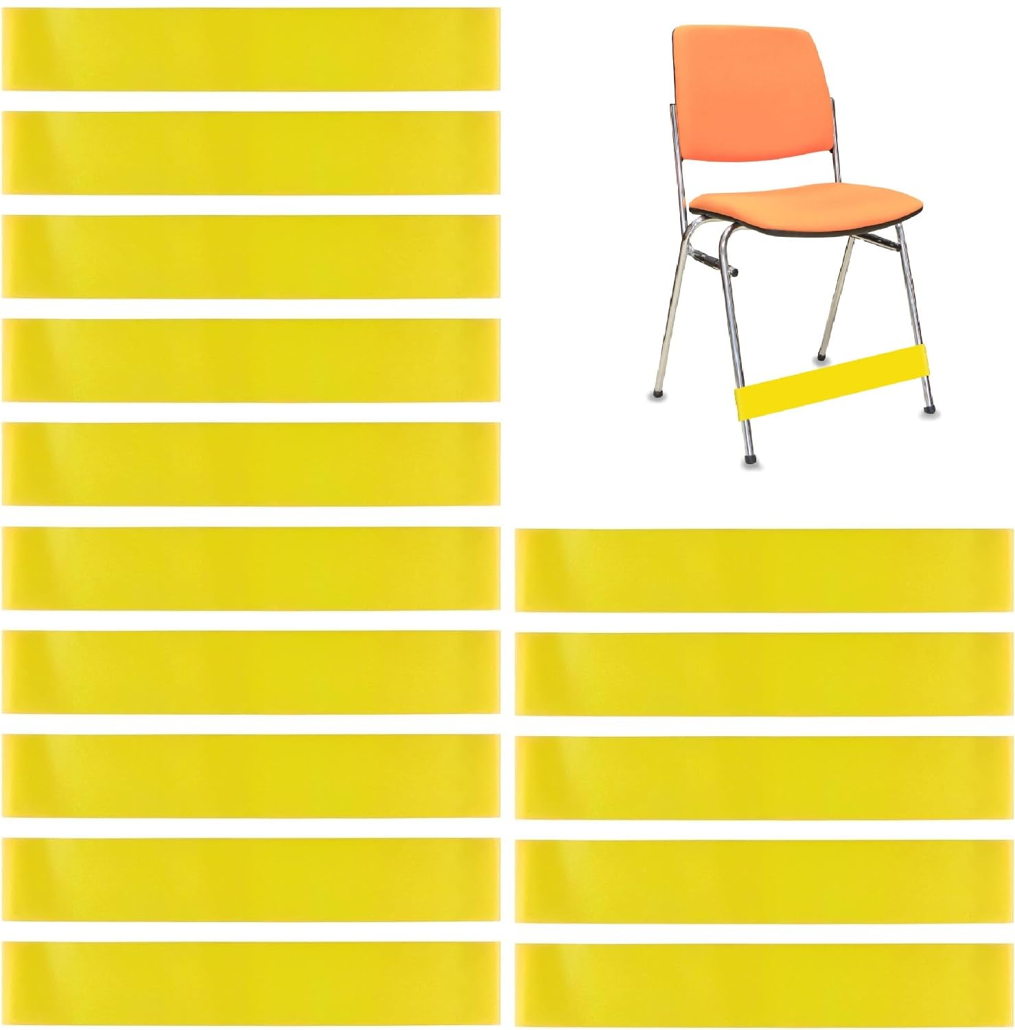 20Pack Chair Bands for Kids with Fidgety Feet Flexible Seating Stretch Bands Yellow Chair Stretch Foot Band Fidget Chair Bands Elementary Classroom Must Haves ADHD Tools for Classroom Chairs Desks