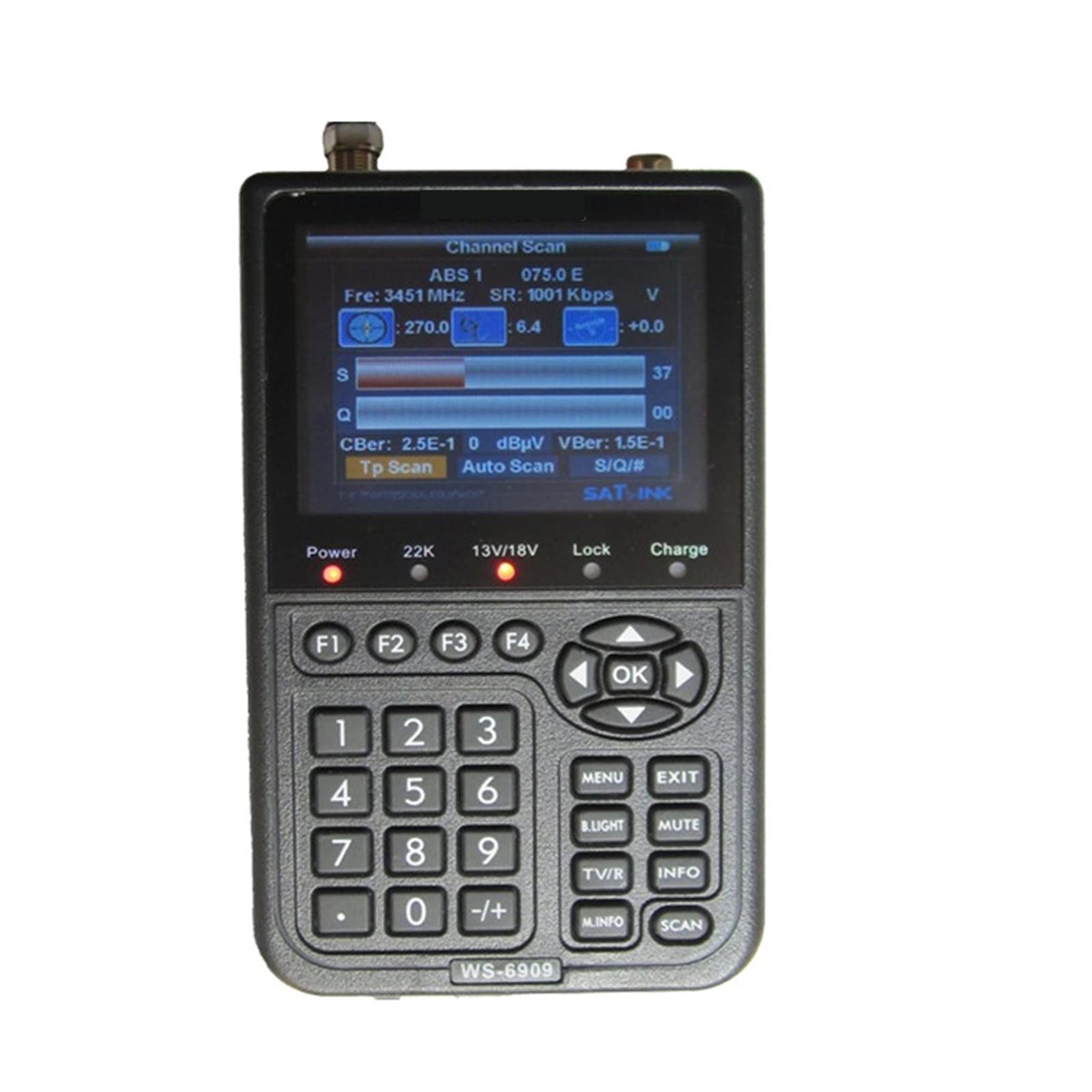 Cercasatelliti, Ws-6909 3.5'' DVB-S&DVB-T Combo Signal Finder 6909 Misuratore di segnale satellitare e terrestre