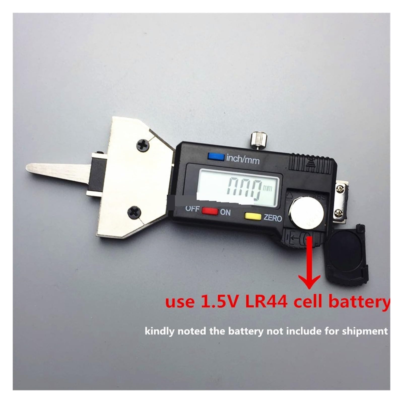 Samochód Ze Stali Nierdzewnej 0-25.4mm Cyfrowy Tester Głębokości Bieżnika Opon Miernik Narzędzie Pomiarowe Suwmiarka Wyświetlacz LCD Tpms Tire Monit Pomiar Precyzyjny(Stainless steel)