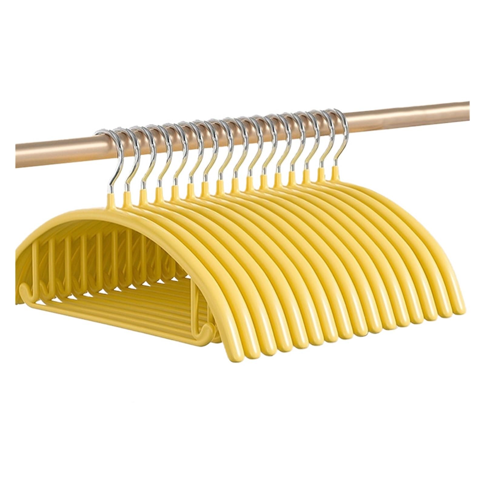 Perchas de acero inoxidable antideslizantes de alta calidad para hombre, perchas gruesas sin costuras (paquete de 15 unidades), solución de almacenamiento de ropa resistente y duradera