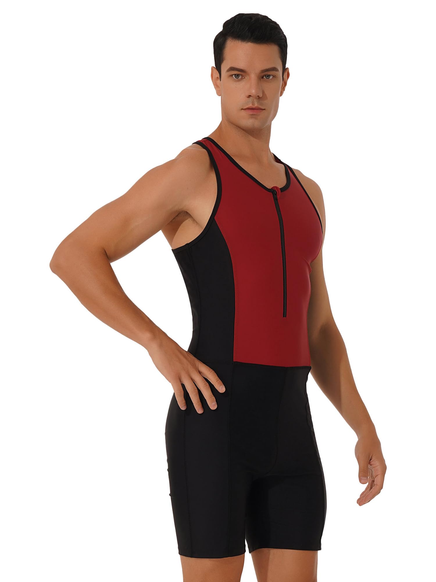 Traje de triatlón de una pieza sin mangas para hombre, ciclismo, natación, correr, competición, entrenamiento, carrera, traje de bicicleta