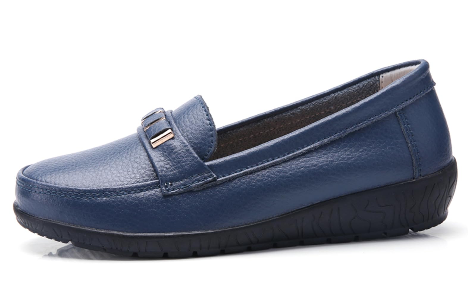 Sunporx Mujeres Confort Cuero Mocasines Mocasines De Conducir Zapato con Arco Soporte Caminar Oficina Transpirable