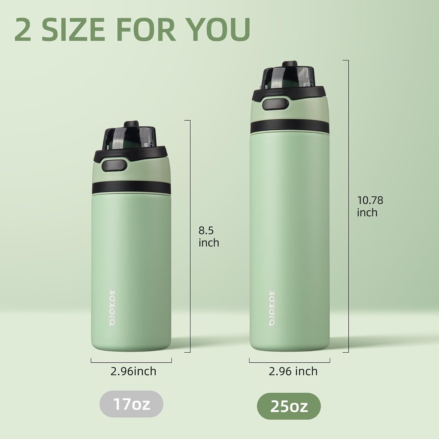 Bjpkpk 25oz Insulated Water Bottle Straw