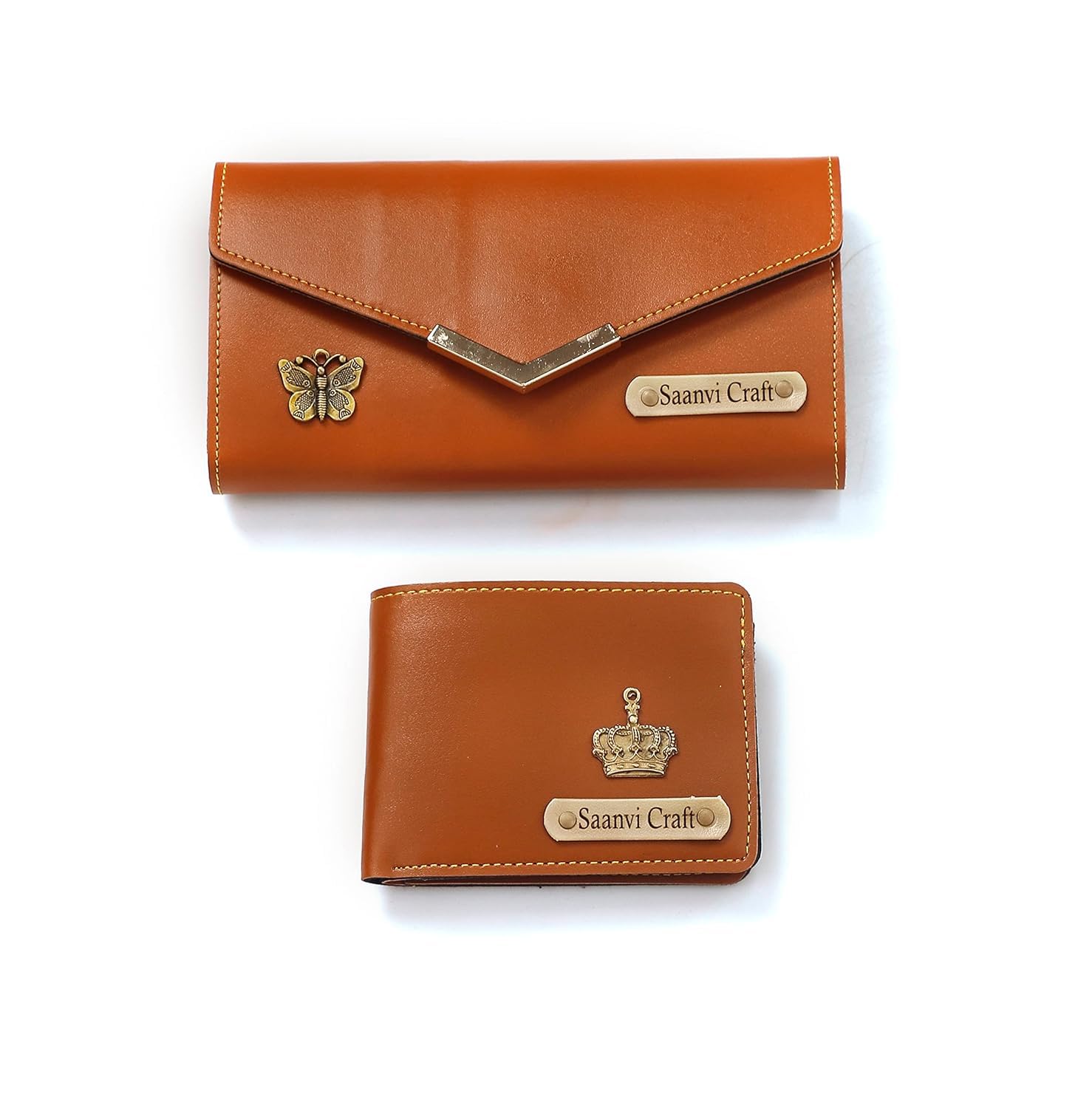 Personalized Name Leather Wallet for Men & Ladies Clutch Purse Combo | Customized Name Printed Men's Wallet & Women's Purse | Premium Personalized Gift Set for Birthday, Special Occasions-image-43