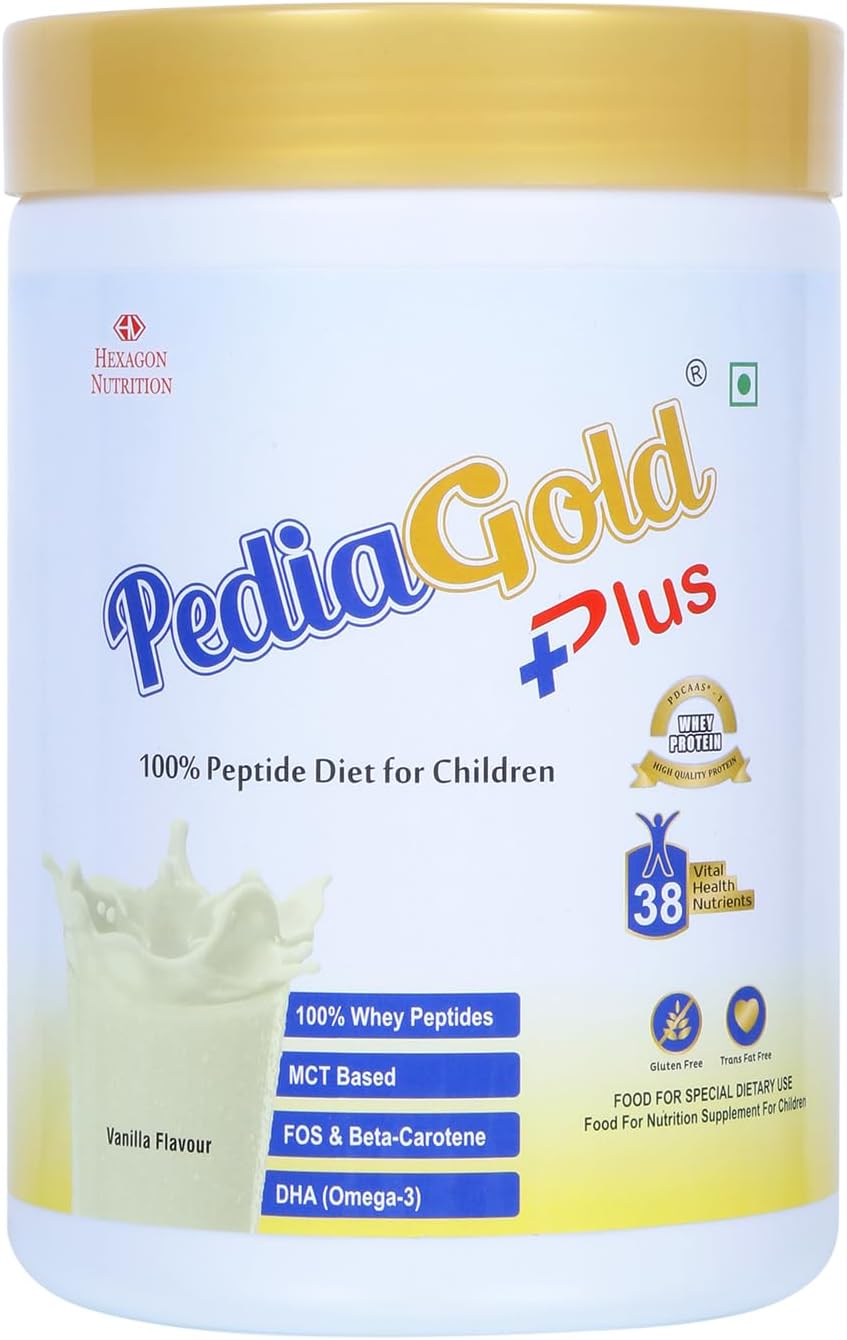 PEDIAGOLD PLUS- 100% Peptide Diet for Children - Vanilla Flavour - 400g
