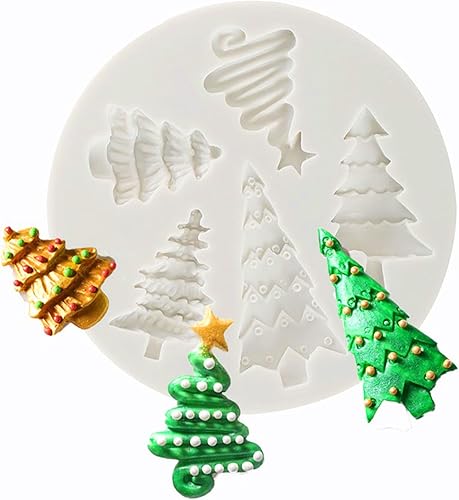 Molde de silicona para árbol de Navidad, moldes para decoración de tartas, moldes de fondant, moldes de azúcar, herramientas de chocolate disponible en Yaxa Venezuela