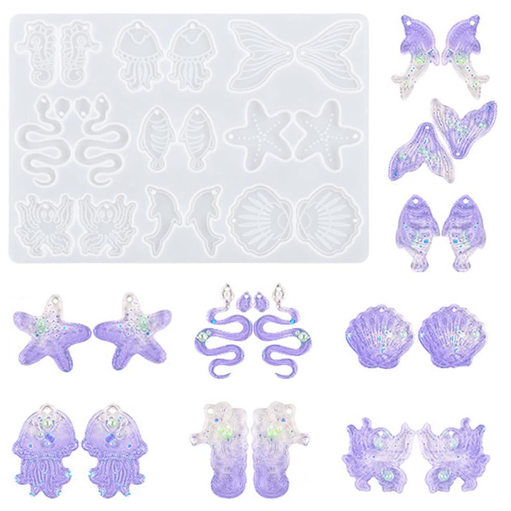 HTN - 3 Pezzi Di Orecchini In Silicone Stampi Gioielli Resina
