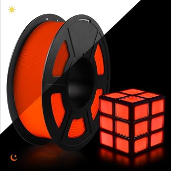 TECBEARS Glow in the Dark Filament PLA 1.75mm PLA Leuchtet Filament Rot Ma genauigkeit +/- 0.02mm 1kg Spule Filament PLA f r 3D Drucker Leuchtendes Rot