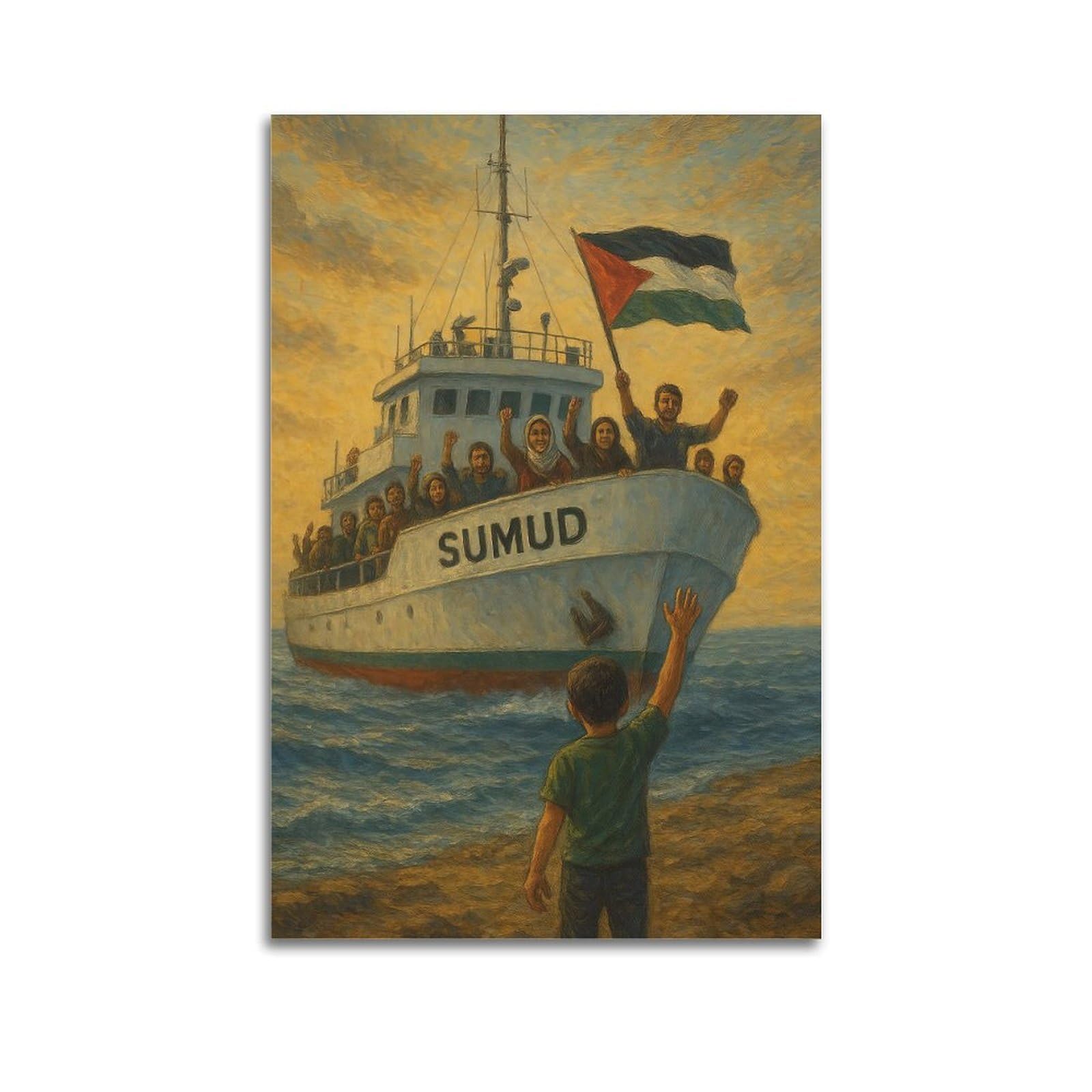 XKUGA Retro Anti-war Peace Poster Freedom Gaza Palestine Modern Decorative Canvas Prints - Ideal Wall Art for Family, Man Cave, Game Room, Boys & Girls Bedroom 20x30inch(50x75cm)