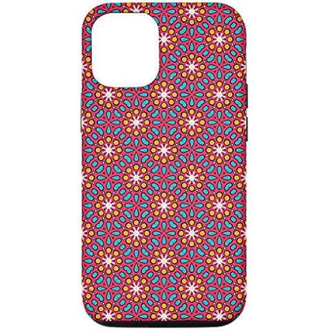 iPhone 12/12 Pro Ornamental Mandala Pattern Floral Color Blue Red Phone Cover Case Cover