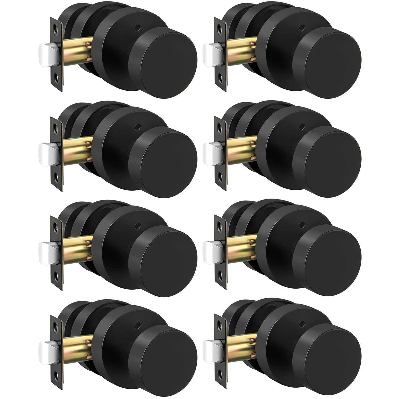 Haidms Brushed Gold Door Knobs - 6 Pack -14