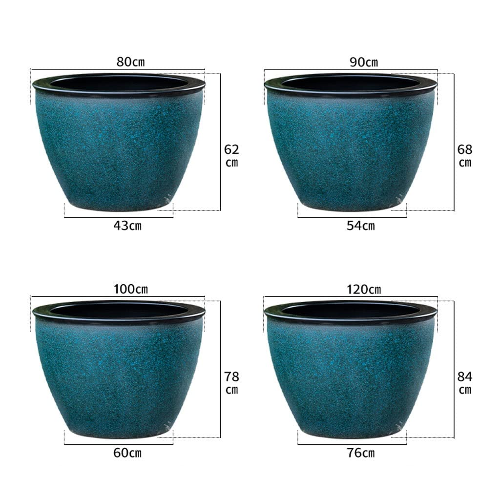 Acquario Ceramica Boccia per pesci rossi Acquario Acquario Vaso di ninfee Loto Gro armato Vaso di loto Cortile esterno Grande serbatoio d'acqua Retro carro armato Koi Decorazioni per acquari