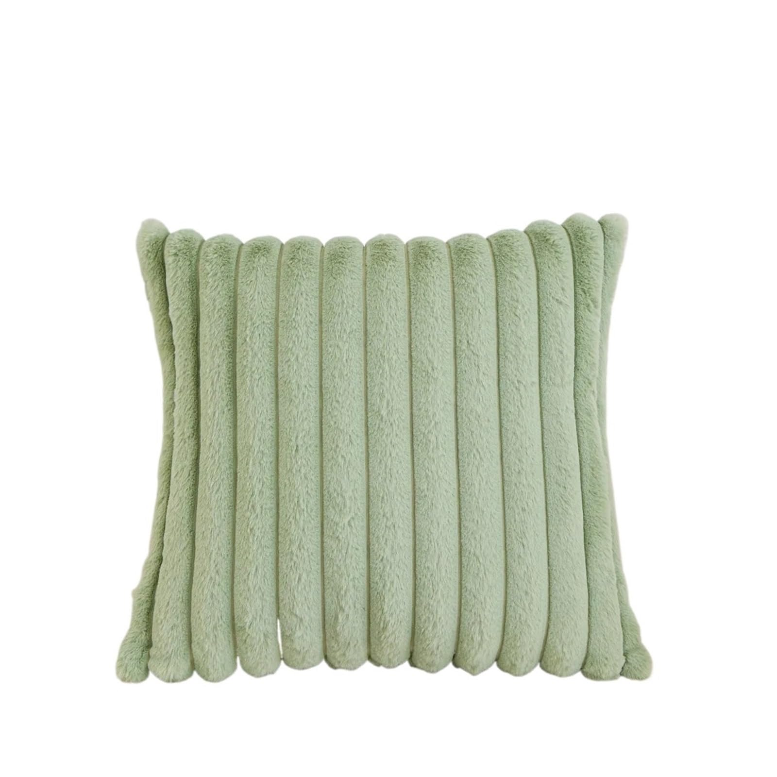 VMDVBNA chair cushions Fur Square Cushion Cover Pillowcase Striped Soft Pillow for Couch Sofa Bedroom Living for home(Color3)