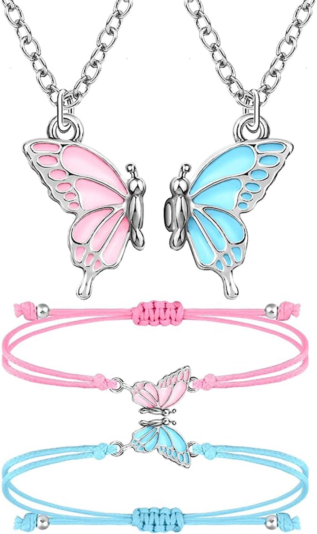 Best Friend Necklaces for 2, Azonee BFF Necklace Heart Pendant Friendship Necklace, Sister Necklace Set for Best Friends Jewelry Birthday Valentine Gifts