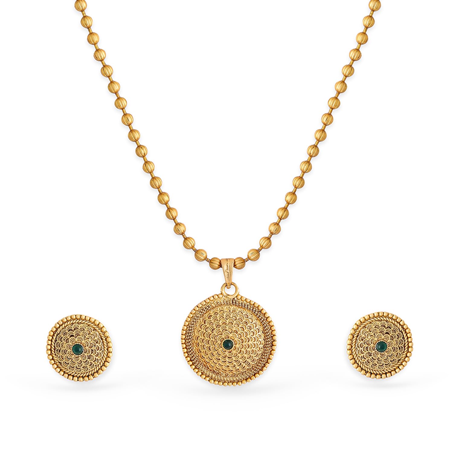 Temple Inspired & Beaded Design Necklace Set for Women & Girls | Handcrafted Jewelry | Ideal for Weddings, Ethnic Wear & Festive Occasions-image-28