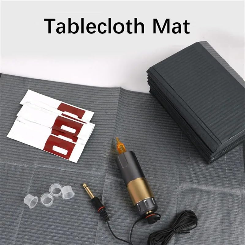 40pcs Black Disposable Tattoo cloths, Waterproof Protective cloths for Tattoo, Beauty, Makeup & Salon Use