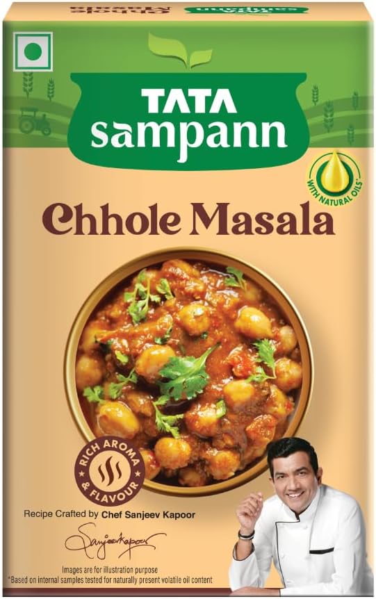 Chhole Masala with Natural Oils, 100g, Chole Masala Powder, Crafted by Chef Sanjeev Kapoor, With Chef’s Exclusive Tip, Rich Aroma & Flavour