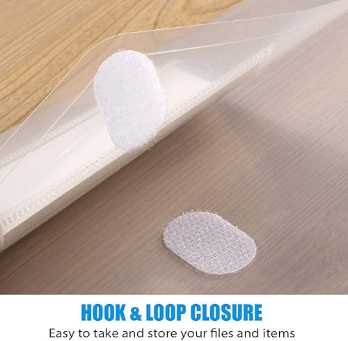 image for Sooez 50 Pack Plastic Envelopes Poly Envelopes, Clear Document Folders