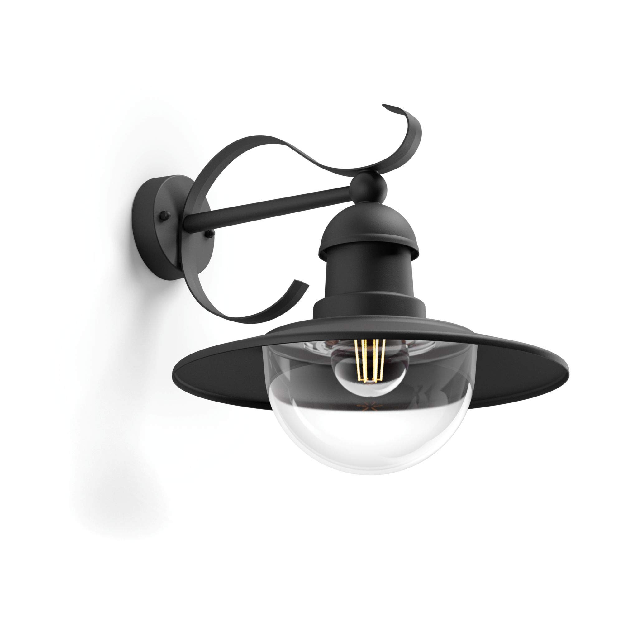 PHILIPS LED Topiary Lampada da Parete per Esterni, Design Vintage, Nero