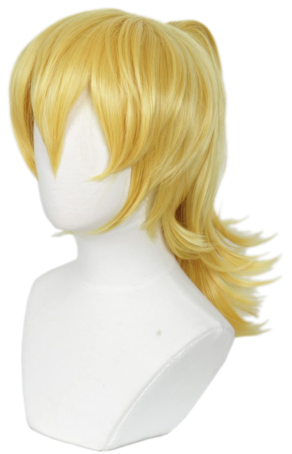 Linfairy Short Blonde Wig With Ponytail Halloween Cosplay Costume Wig for Women - Image 5