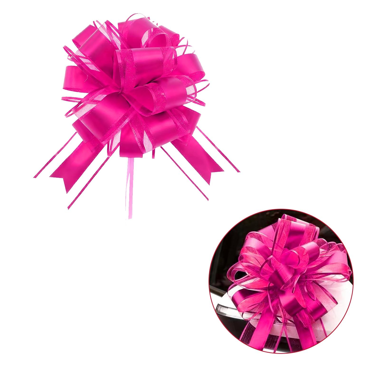 Lazo de Regalo Rosa Grande 25cm para Boda Cumpleaños Embalaje
