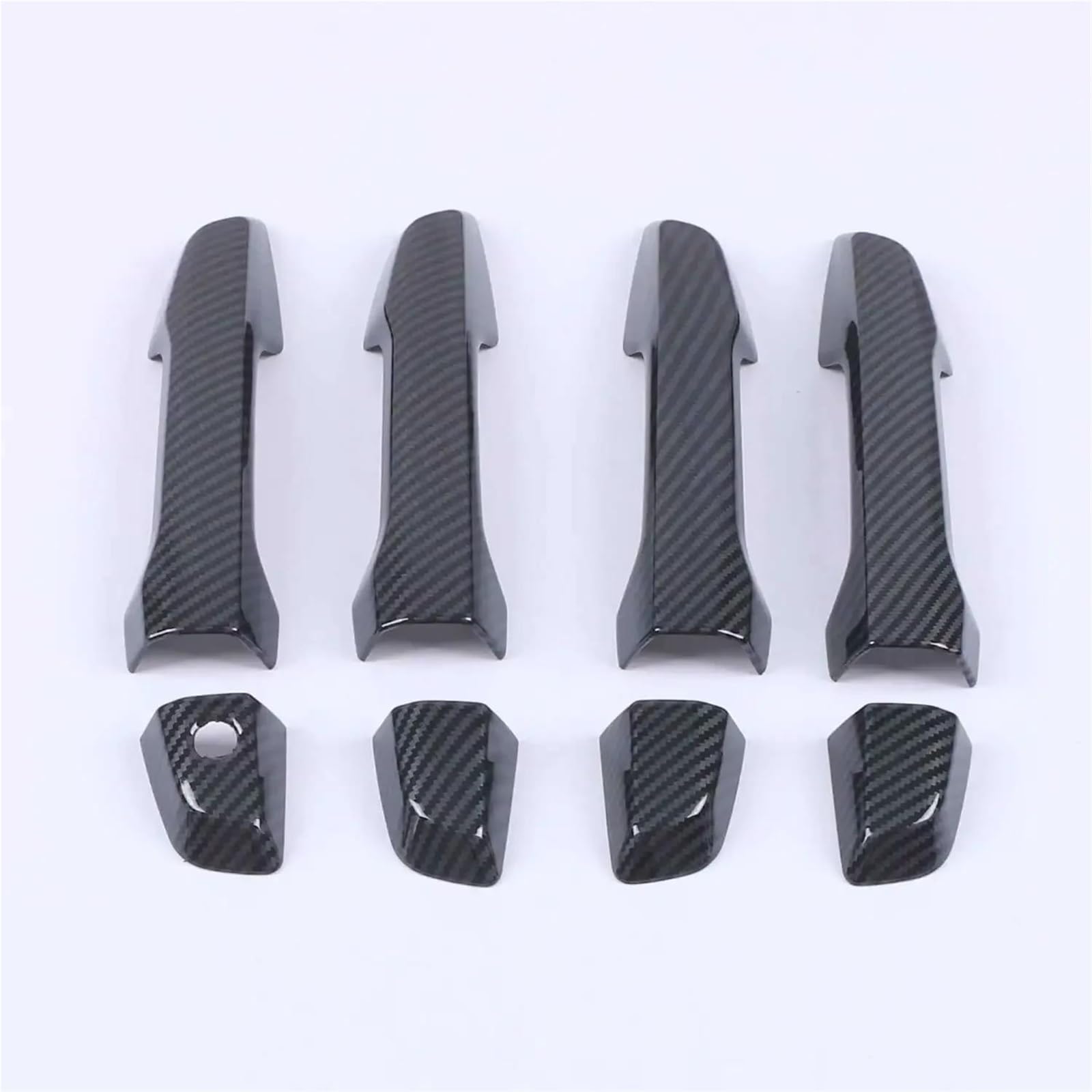 SLIMES for CR-V for CRV 2017-2021 Carbon Fiber Chrome Car Door Handle Covers Trim Overlay Styling Auto Accessories Cover Stickers(Carbon 0 sensors)