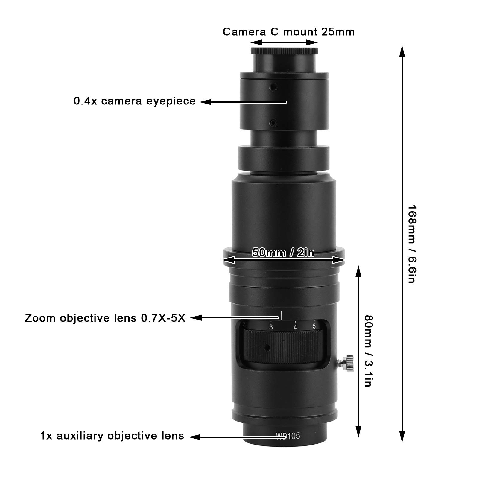 Amazon.co.jp: 工業用顕微鏡用ズームレンズ、25mm Cマウント