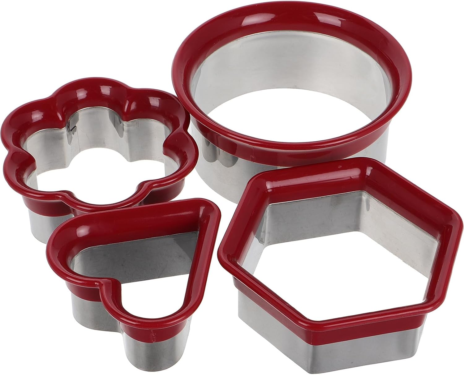 4Pcs Stainless Steel Cookie Molds Sandwich Sealer Set for Kids Baking