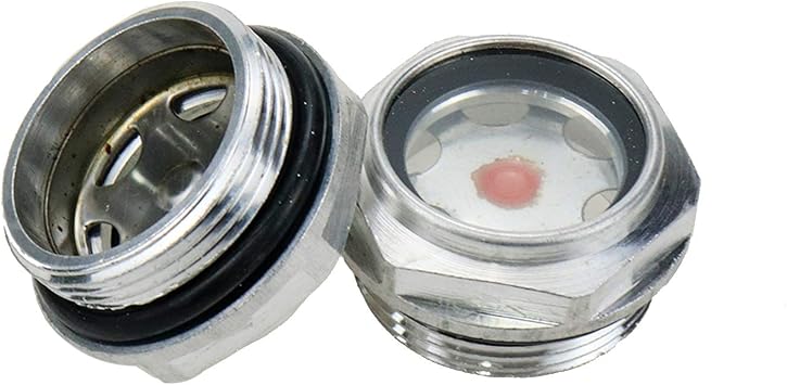 M30/1-3/16" Air Compressor Oil Sight Glass Male Oil Liquid Level Gauge Sight Glass -2pcs