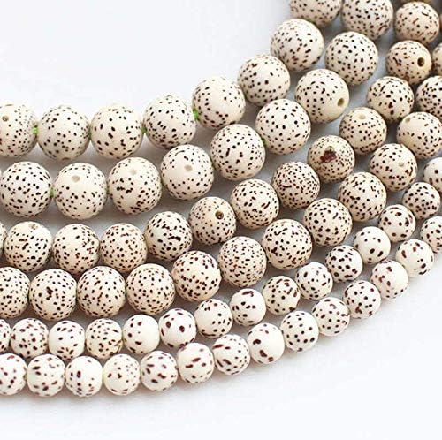 Pukido TSB0299 Natural Lotus Bodhi Seeds Round Beads 108+6 Beads Strand 7mm 8mm 9mm 10mm - (Item Diameter: 7mm 114beads)