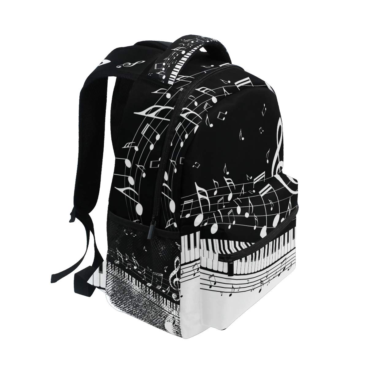 Rucksack, abstrakte Musik, Klaviernote, multifunktional, Tagesrucksack für Männer, Frauen, Jungen, Mädchen, Reisen, Wandern, Camping, Schule, Büchertasche