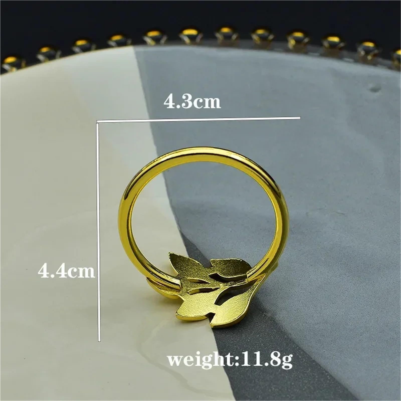 Servilleteros de Metal con Forma de Hoja otoñal, Ideal como Recuerdo de Boda, Dorado y Plateado, for decoración de Mesa de Fiesta. Adecuados para Fiestas, Bodas, Cenas Familiares(Gold 6PCS)