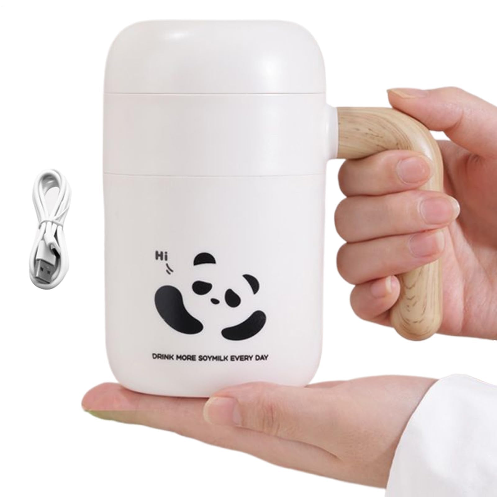 Muiltvoe Stirring Cup, Rechargeable Magnetic Quiet Portable Coffee Mug, Home Office Travel Mixing Cup for Milk, Beverages, Cocoa, Tea, Drinks, Hot Chocolate
