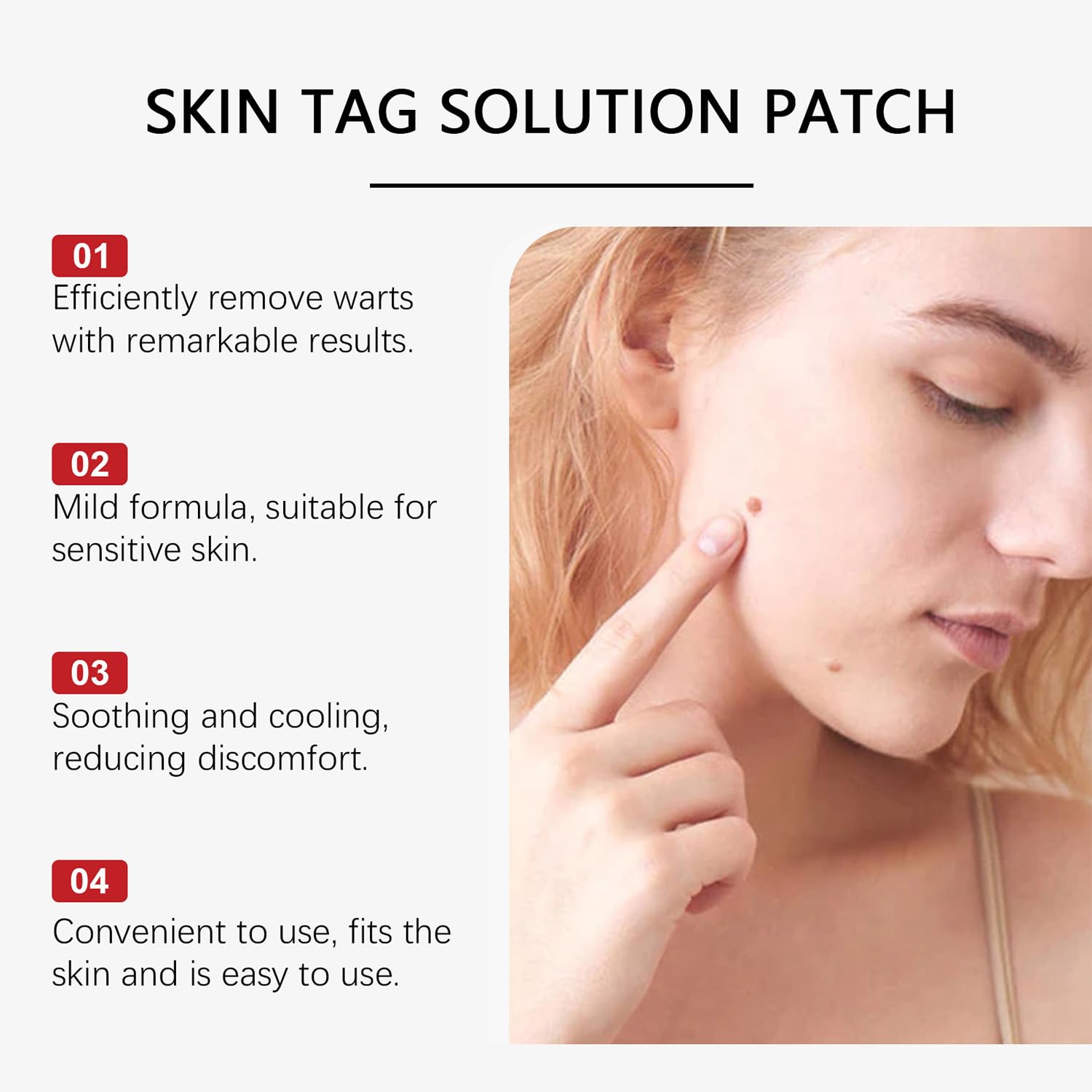Skin Tag Removal Patches, Skin Tag Remover, Rimozione di Talpe, Acne Patch, Rimozione di Verruche, Patch per la Riparazione e Trattamento Della Pelle, Per uomini e donne 81Pezzi