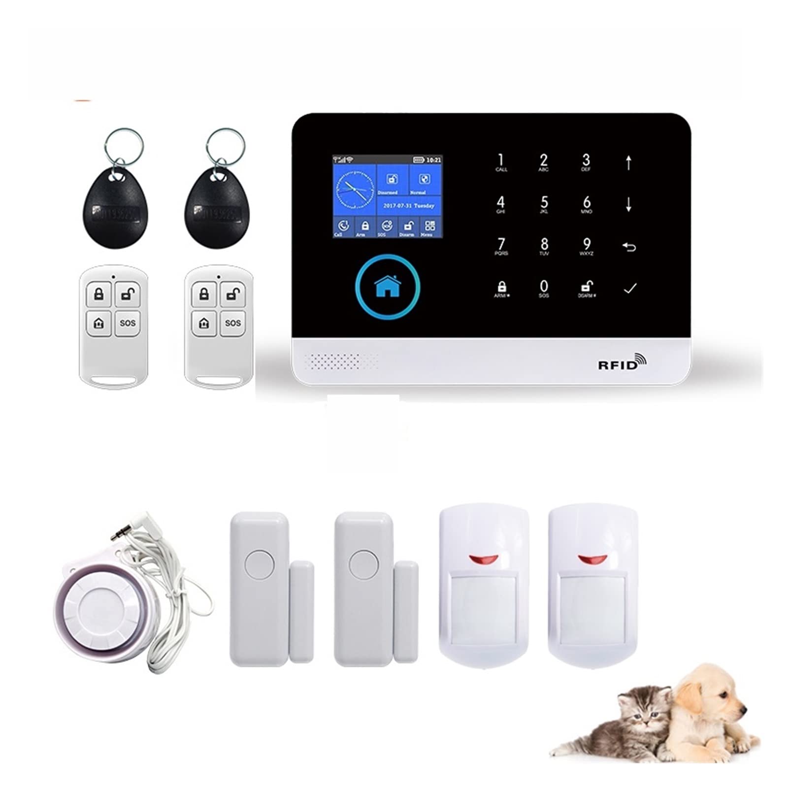 Alarme maison sans fil GSM TUYA pour sécuriser votre quotidien avec vos animaux